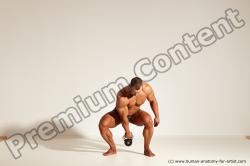 Underwear Gymnastic poses Man White Standing poses - ALL Muscular Short Brown Standing poses - simple Dynamic poses Academic